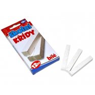 Křídy dětské bílé školní set 12ks hranaté 8cm v krabičce