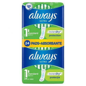 Always Ultra Standard hygienické vložky, Duo pack, 24 ks