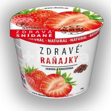 Zdravá snídaně od Obezinu jahoda a rozinka 78g