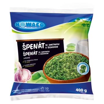 Nowaco Špenát se smetanou a česnekem 400g