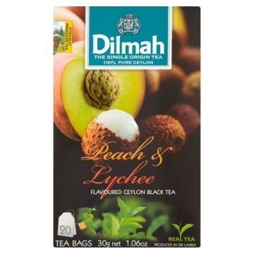Dilmah Černý čaj Broskev a liči (20x1,5g) 30g