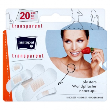 Matopat Náplast Transparent 20ks