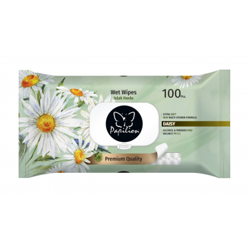PAPILION Vlhčené ubrousky Chamomile 100 ks