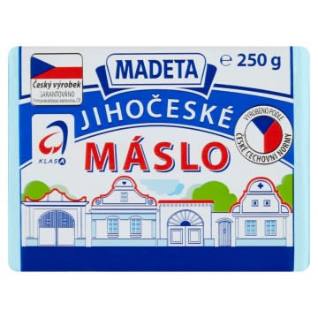 Madeta Jihočeské máslo 82% 250g