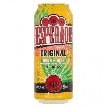 Desperados speciální světlé ochucené s příchutí Tequila. plech 500ml