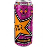 Rockstar energy + Juice 500ml passion fruitas flavour