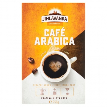 Jihlavanka Café Arabica pražená mletá káva 250g