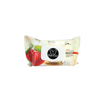 PAPILION Vlhčené ubrousky Strawberry 64 ks