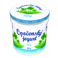 Opočenský jogurt bílý 150g sklo