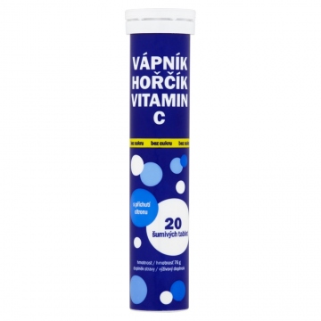 MaxiVita šumivé tabletky vápník, hořčík a vitamín C 76g