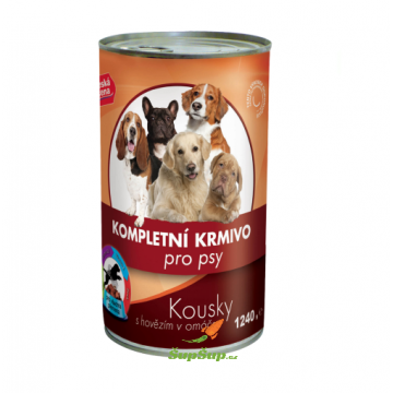 česká cena kompletní krmivo pro psy hovězí 1240g