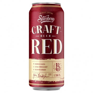 Starobrno Craft Red, plech 500ml