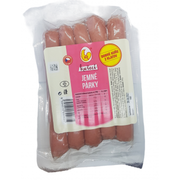 Jemné kuřecí párky chlaz. 1x250g (dobré kuře z klatov)