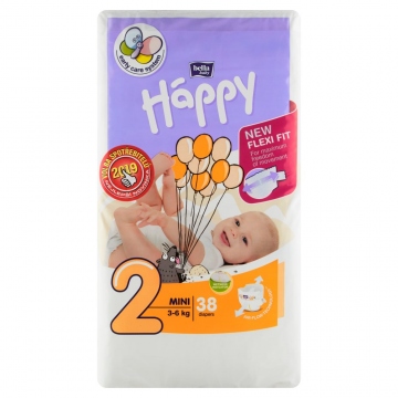 Bella Baby (2) Happy Mini dětské pleny 38ks 3-6kg