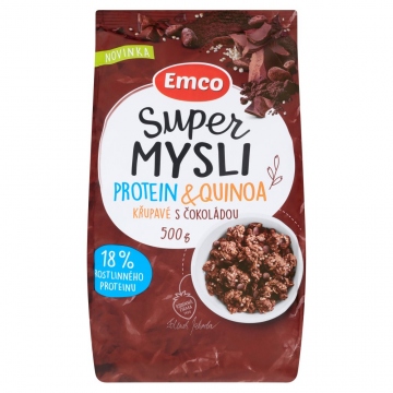 Emco Super Mysli Protein & Quinoa křupavé s čokoládou 500g