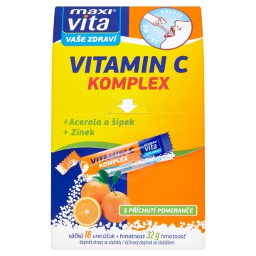 maxivita vitamín C komplex 16 ks + acerola + šípek + zinek