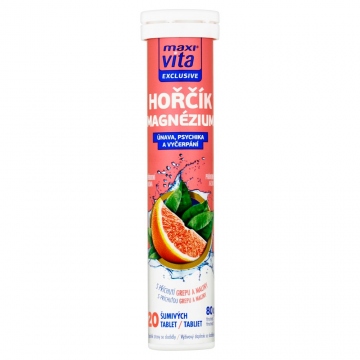 MaxiVita šumivé tablety exclusie magnesium 80g