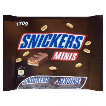 Snickers Minis čokoládové tyčinky 170g