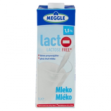 Meggle Bezlaktózové trvanlivé mléko 1,5% 1L