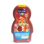 On line kids 2v1 šampón a sprchový gel Chocolate 250 ml