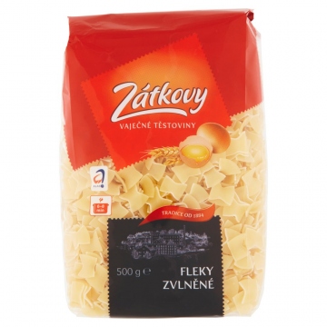 Zátkovy Vaječné Těstoviny Fleky zvlněné 500g
