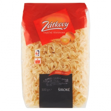 Zátkovy Vaječné široké nudle vaječné 500g