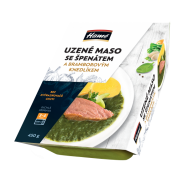 Hamé Uzené se špenátem a bramborovým knedlíkem 450g (hotové jidlo)