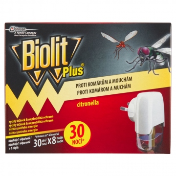 BIOLIT Plus elektrický odpařovač proti mouchám a komárům 30 nocí - 31 ml