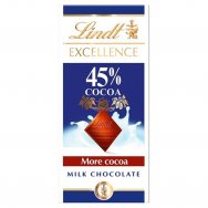 Lindt Excellence Mléčná čokoláda 45% kakaa 80g