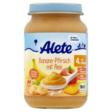Alete BIO banánovo-broskvový příkrm s rýží 190g