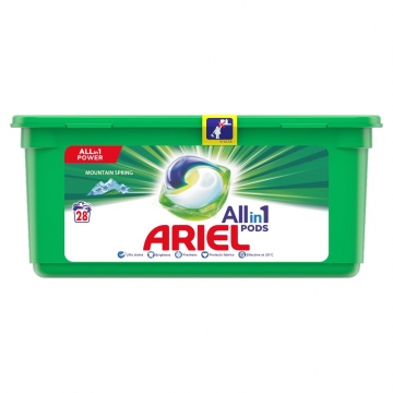 Ariel 3v1 Mountain Spring gelové kapsle 28 ks