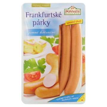 Frankfurtské párky 4ks 200g jemně kořeněné ( Ponnath)