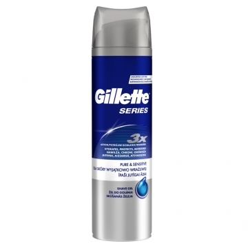 Gillette Series Pure & Sensitive 200 ml Pánský Gel Na Holení