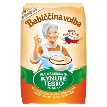 Babiččina volba Mouka hladká na kynuté těsto 1kg