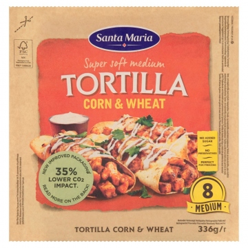 Santa Maria Tex Mex Pšenično-kukuřičné tortilly 336g