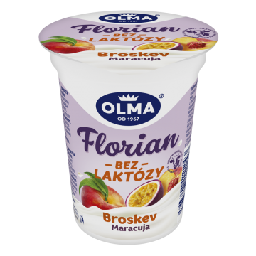 Olma Florian jogurt bez laktózy Broskev - Maracuja 150g