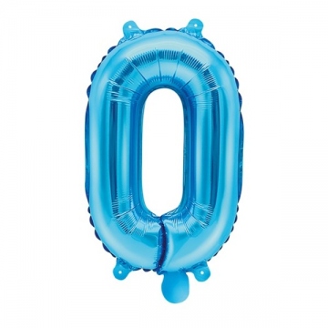 Balón fóliové číslo 0 modré 40cm