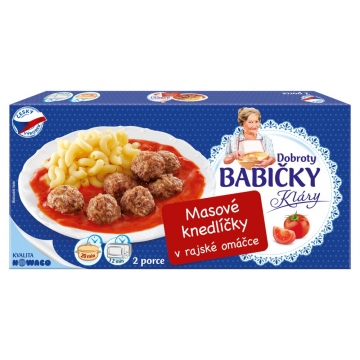 Dobroty Babičky Kláry Masové knedlíčky v rajské omáčce 450g