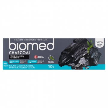 BIOMED Charcoal zubní pasta s přírodním černým uhlím 100g
