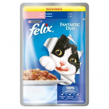 Felix Fantastic Duo sardinka s lososem v želé 100g