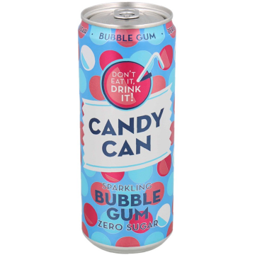Candy Can Sparkling Bubble Gum Drink Zero Sugar 500ml NL