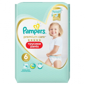 PAMPERS Premium Pants Carry Pack vel. 6 (18 ks)