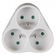 EMOS Rozbočovací zásuvka 3x kulatá ( ADAPTOR ), bílá P0026
