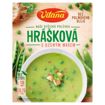Vitana Hrášková s uzeným masem 64g