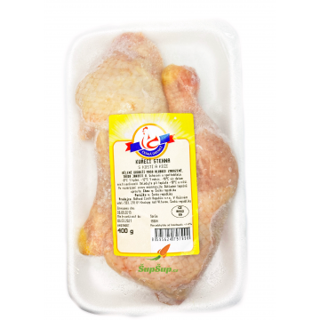 Kuřecí stehna s kostí a kůží 400g Mražené
