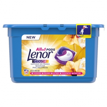 Lenor all in 1 gold orchid color gelové prací kapsle, 14ks