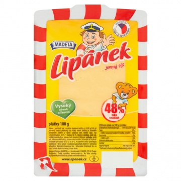 Madeta Lipánek 48% plátky 100g