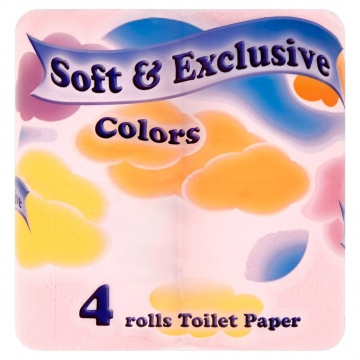 Soft & Exclusive toaletní papír 2 vrstvý - Růžový 4 ks