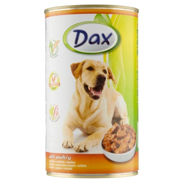 Dax KONZERVA kousky pro psa drůbeží 1240g