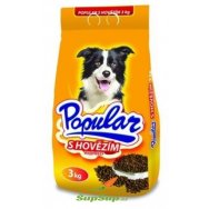 POPULAR granule pro psy hovězí 3kg